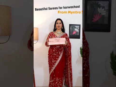 Beautiful karwachauth saree with Blouse #saree #karwachauthsaree #sareewithstichedblouse