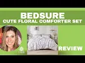 Bedsure King Comforter Set - White Comforter Cute Floral Bedding Comforter Sets 3 Pieces REVIEW