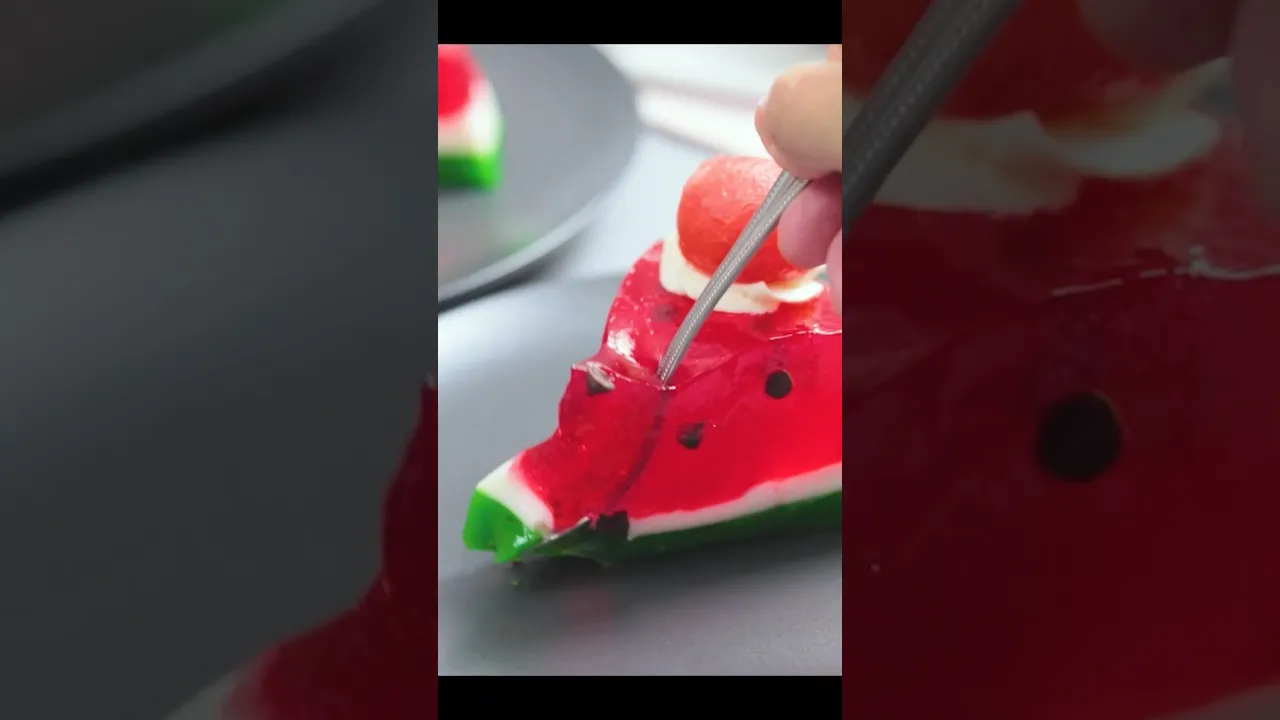 Watermelon Jelly Cake     Jello Pudding Dessert Recipe    #Shorts #viralcakes