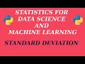 How to calculate standard deviation in numpy Introduction to statistics for data science