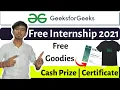 GeeksforGeeks Algo Geek Program Free Goodies Free Internship Free Certificate