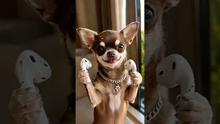POLENTA FEZ UM FONE DA APPLE FAKE #pets #cachorro #petsfofinhos
