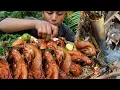 Download Lagu Eating tender pork | prepare and cooking pork fat in bamboo | cooking and eating in the river side 