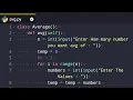 How to Write a Program to Calculate The Average of Multiple Numbers using class in PYTHON