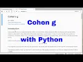 Python - Cohen s g