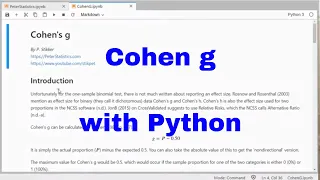 Python - Cohen s g