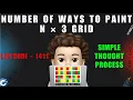 Number of Ways to Paint N 3 Grid Hard Made Easy Simple Story To Code Leetcode 1411 MIK