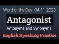 English Word Vocabulary Antagonist Antagonist hindi English meanings Antagonist Synonyms