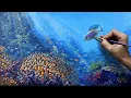 How to Paint Ocean Life Tutorial Underwater Scenery How to Paint in Acrylic