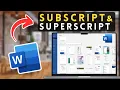 How to Type Subscripts and Superscripts in MS Word Microsoft Word Tutorial 2025