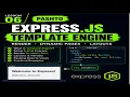Express js Template Engine with pug Dynamic Pages Rendering Pashto lesson 6