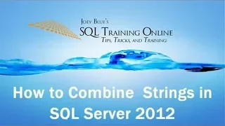 SQL Concat Function in SQL Server 2012 - SQL Training Online 2019