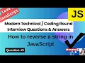 How to reverse a string in javascript Interview questions Reverse String