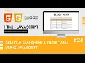 Learn How to Make a Search Filter Table with JavaScript in Hindi