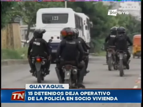 15 detenidos deja operativo de la policía en Socio Vivienda