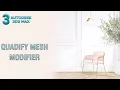 Quadify Mesh Modifier 3ds Max Tutorial