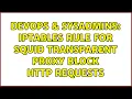 DevOps SysAdmins Iptables rule for squid transparent proxy block http requests