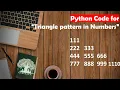 Learn Python in Tamil How to print Triangle pattern with Numbers GURUKULA TAMIL