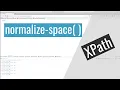 How to use normalize-space in XPath