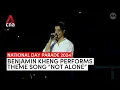 NDP 2024 Benjamin Kheng performs theme song Not Alone against fireworks backdrop