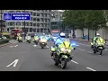 Politiefietsen zwermen door Londen - Politiefietsen rijden in konvooi