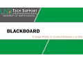 Blackboard Change Points or Correct Answers in a Test