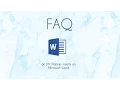 FAQ Planner inserts on Microsoft Word