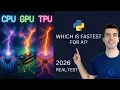 CPU vs GPU vs TPU Real Speed Test for AI Training in Colab 2026