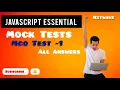 JavaScript Essentials Mock Test MCQ Test-1 Correct Answers CCBP NXTWAVE
