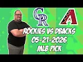 Colorado Rockies vs Arizona Diamondbacks 26 MLB Pick Prediction MLB Betting Tips