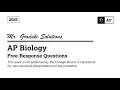 2025 AP Biology Free Response Review Full Walkthrough Answers Explained -
