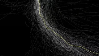 3d Visualization of an evolutionary developed smart agent finding the shortest path