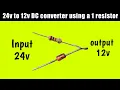 Download Lagu 24v to 12v converter use a resiator|dc to dc 12v converter|24v to 12v easy converter|12v zener diode