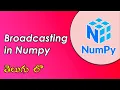 Broadcasting in NumPy NumPy Tutorials Python for Data Science Telugu