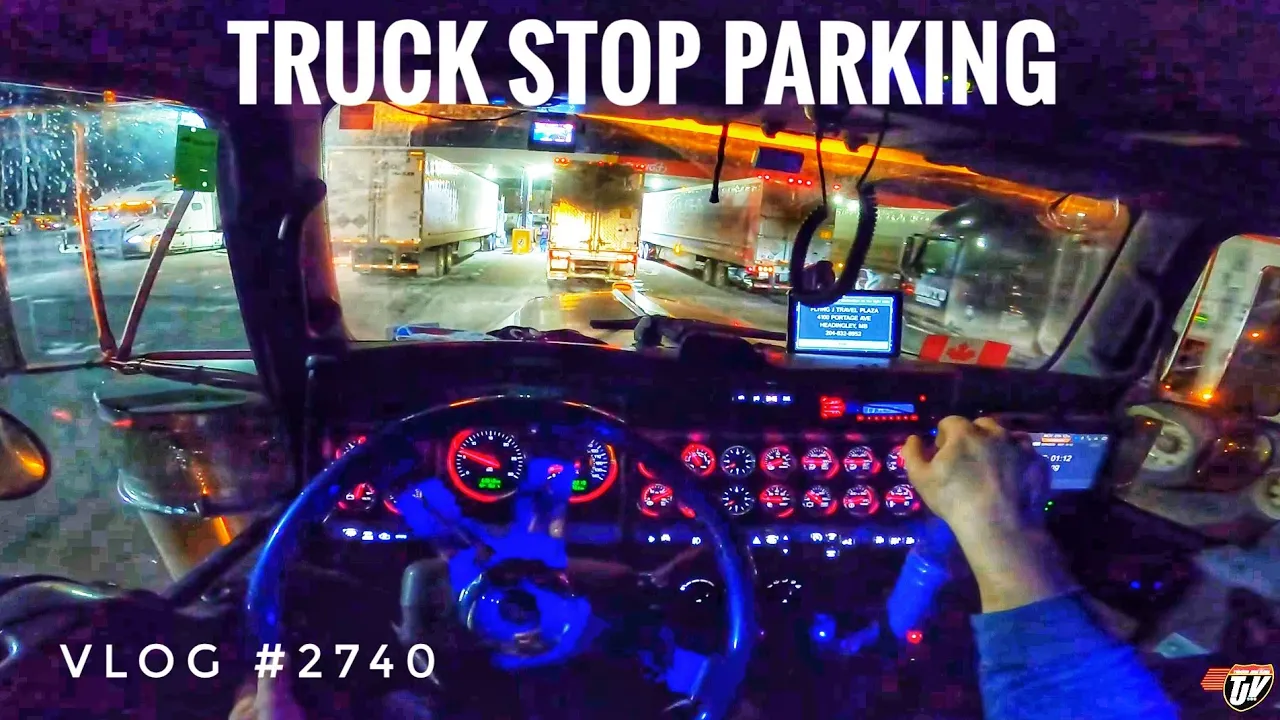 TRUCK STOP PARKING | My Trucking Life | Vlog #2740