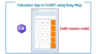 How to Create a Calculator App in C NET using 2024 way With Source Code