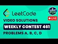 Leetcode Weekly Contest 461 Solutions - A to D by Vibhaas TLE Eliminators