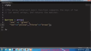 PHP array intersect key Function