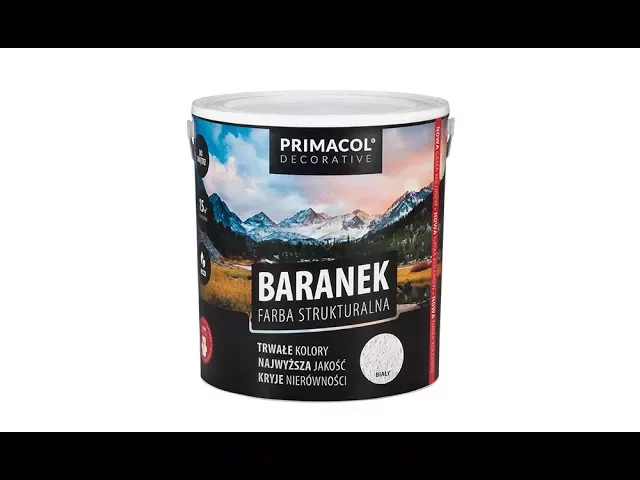 Struktūriniai dažai PRIMACOL Baranek, 5 l, sienoms ir luboms