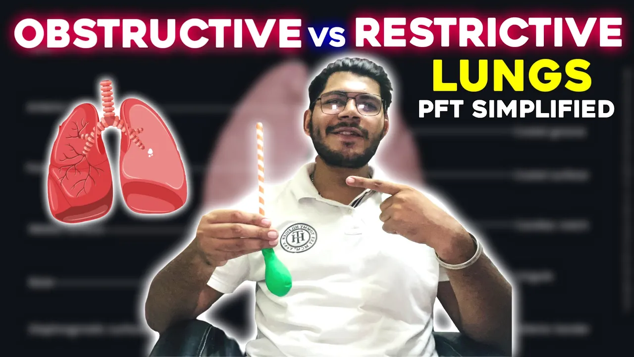 Basic concept of Obstructive vs Restrictive Lung diseases easiest| Fev1/FVC | Ishant Arora | Hindi