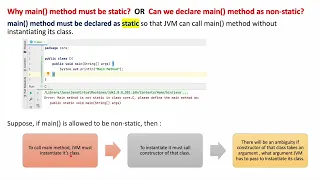 Why main method must be static Java interview Question