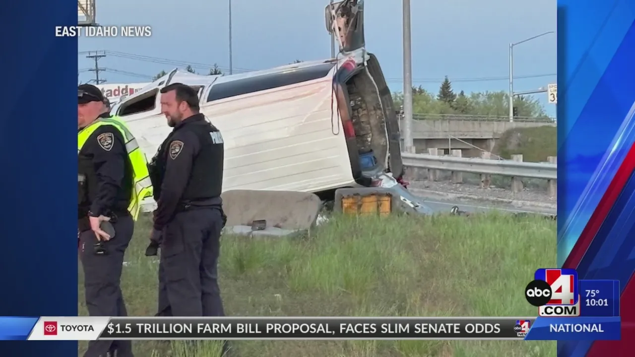 Six killed, nine injured in Idaho Falls passenger van crash