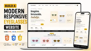 Build a Modern Responsive Eyeglasses Website Using HTML CSS And JavaScript