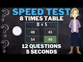 8 Times Table Quiz Practice the 8 times table MATH SPEED TEST