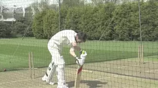 Greg James bowls out England cricketer Jimmy Anderson for BBC Radio 5 live s Not Just Cricket show