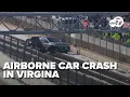 Driver reaching for E-ZPass went airborne off I-66 crashed into Dunn Loring Metro tracks
