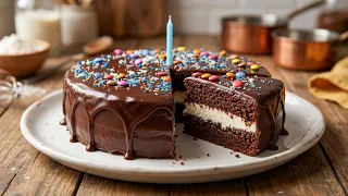 Gâteau au chocolat et a la crème vanille ✔ (recette économique) ✔