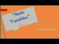 Static Variables in Java Static Variables Vs Instance Variables CORE JAVA Hindi