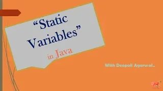 Static Variables in Java Static Variables Vs Instance Variables CORE JAVA Hindi