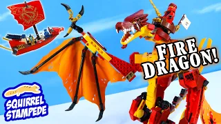 LEGO Ninjago Legacy Fire Dragon and Destiny's Bounty Speed Build Review